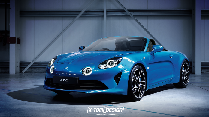 Alpine A110 Cabriolet Rendering ©xtomi
